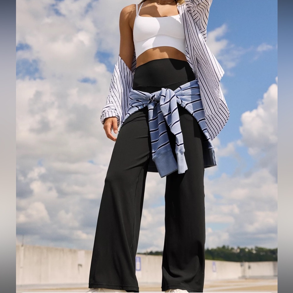 Women's Black Wide-Leg Pants